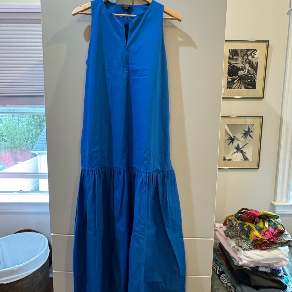 COS Blue Sleeveless Halter Maxi Sundress